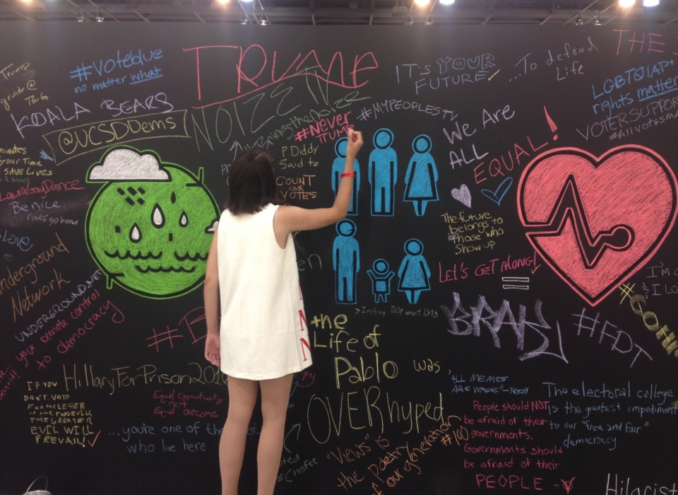 Chalk wall #NeverTrump